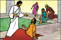 30. Jésus guérit un homme près d'une piscine