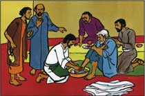 99. Jésus lave les pieds de ses disciples