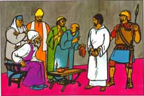 104. Jésus devant le grand chef religieux