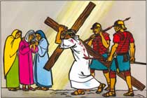 107. Jésus est emmené pour être crucifié